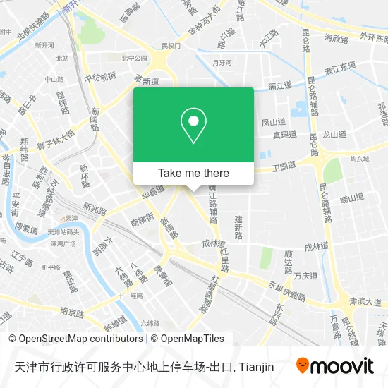 天津市行政许可服务中心地上停车场-出口 map