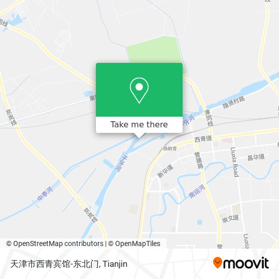 天津市西青宾馆-东北门 map