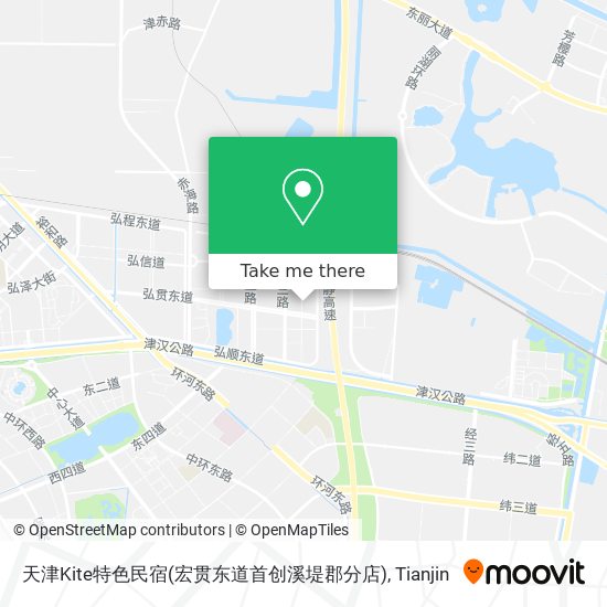 天津Kite特色民宿(宏贯东道首创溪堤郡分店) map