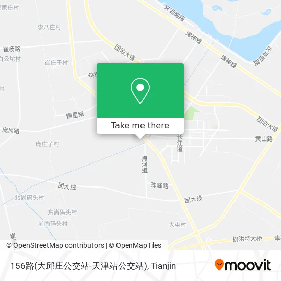 156路(大邱庄公交站-天津站公交站) map