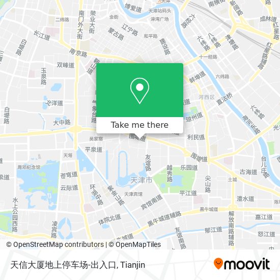 天信大厦地上停车场-出入口 map