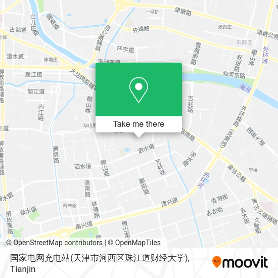 国家电网充电站(天津市河西区珠江道财经大学) map