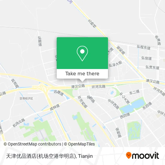 天津优品酒店(机场空港华明店) map