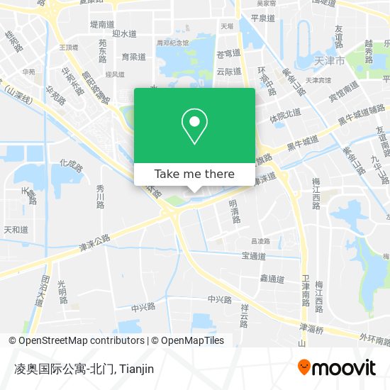 凌奥国际公寓-北门 map