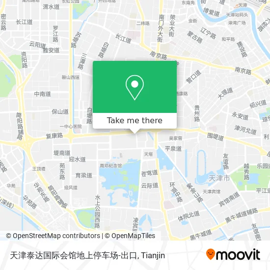 天津泰达国际会馆地上停车场-出口 map