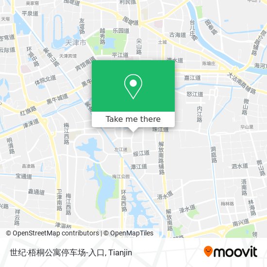 世纪·梧桐公寓停车场-入口 map