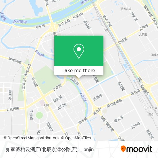 如家派柏云酒店(北辰京津公路店) map