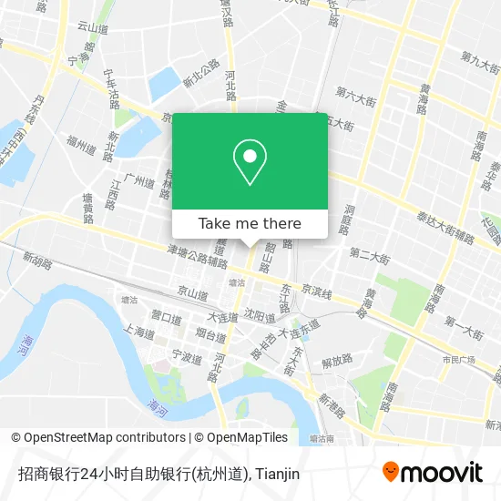 招商银行24小时自助银行(杭州道) map
