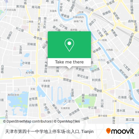 天津市第四十一中学地上停车场-出入口 map