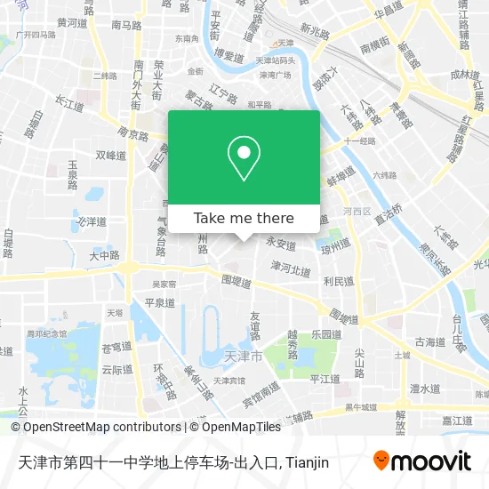 天津市第四十一中学地上停车场-出入口 map
