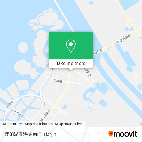 团泊湖庭院-东南门 map
