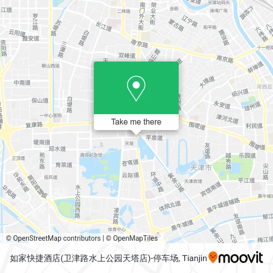 如家快捷酒店(卫津路水上公园天塔店)-停车场 map