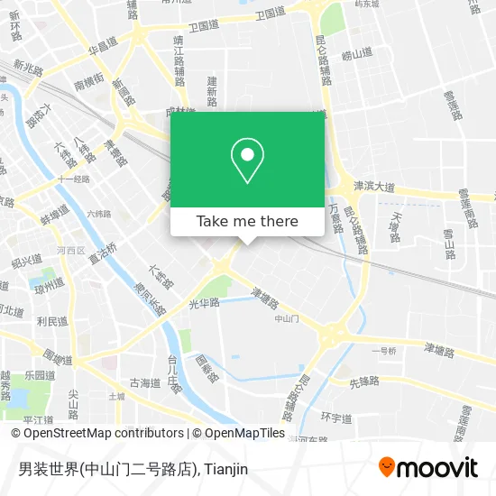 男装世界(中山门二号路店) map