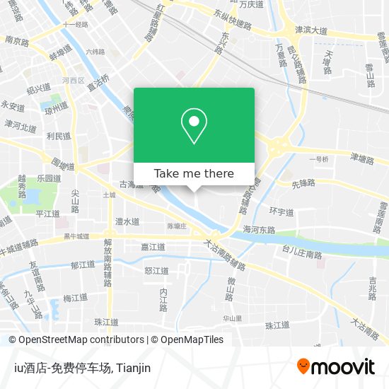 iu酒店-免费停车场 map