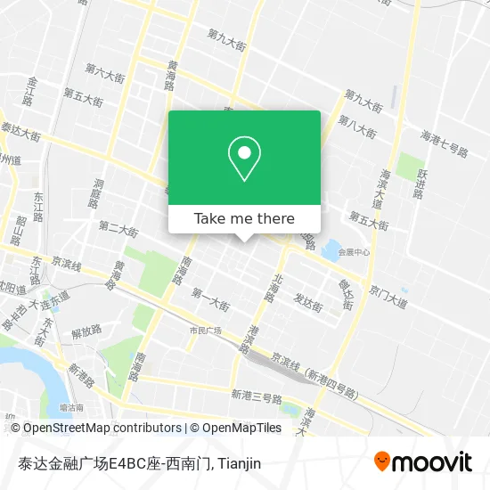 泰达金融广场E4BC座-西南门 map