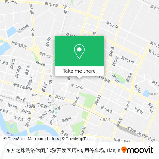东方之珠洗浴休闲广场(开发区店)-专用停车场 map