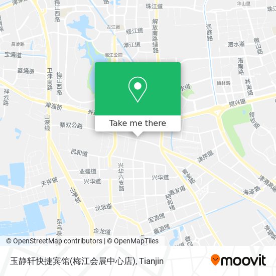 玉静轩快捷宾馆(梅江会展中心店) map