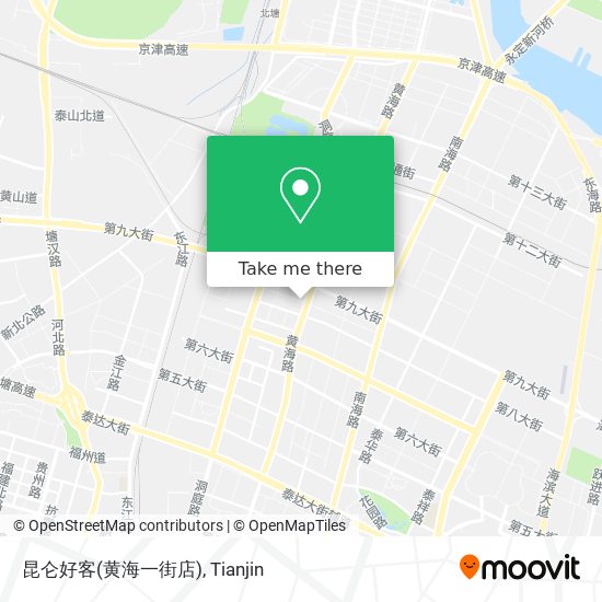 昆仑好客(黄海一街店) map