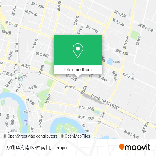 万通华府南区-西南门 map