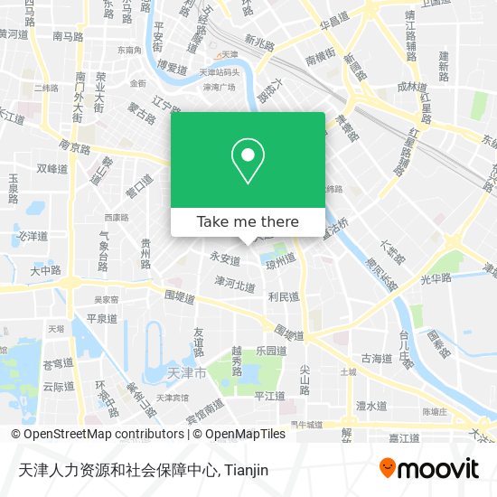 天津人力资源和社会保障中心 map