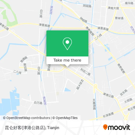 昆仑好客(津港公路店) map