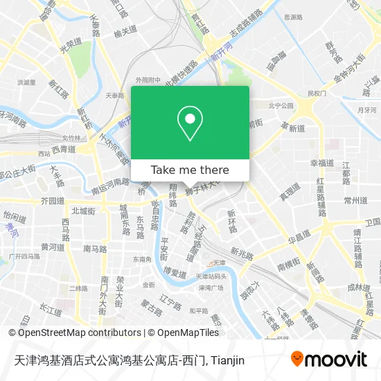 天津鸿基酒店式公寓鸿基公寓店-西门 map
