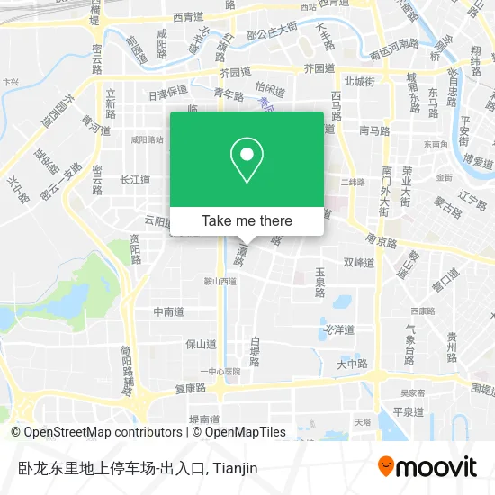 卧龙东里地上停车场-出入口 map