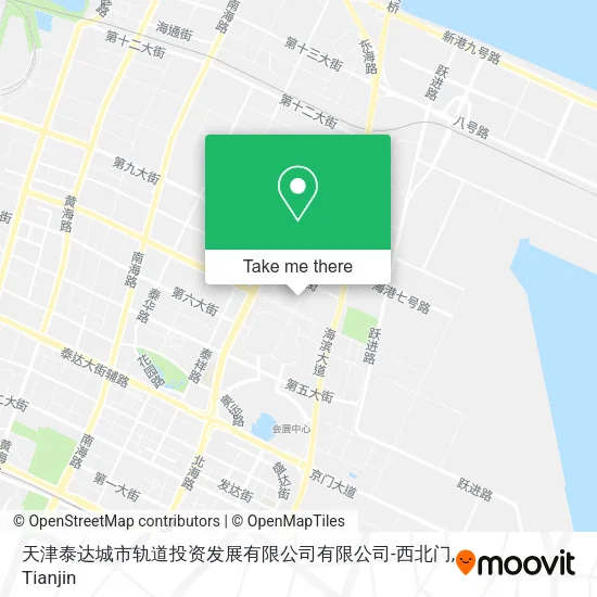 天津泰达城市轨道投资发展有限公司有限公司-西北门 map