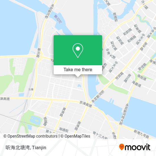 听海北塘湾 map
