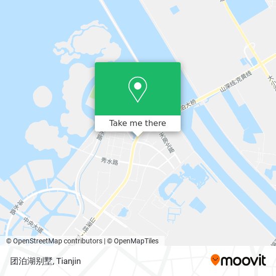 团泊湖别墅 map