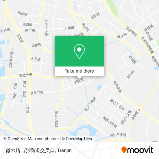 微六路与张衡道交叉口 map