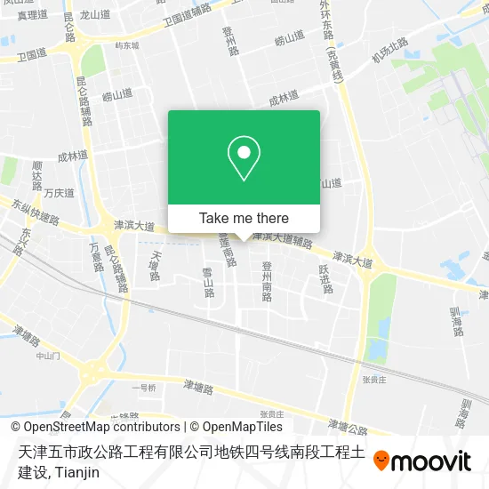 天津五市政公路工程有限公司地铁四号线南段工程土建设 map