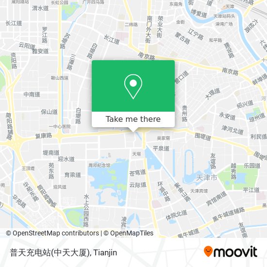 普天充电站(中天大厦) map