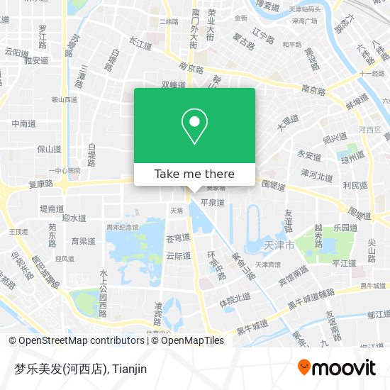 梦乐美发(河西店) map