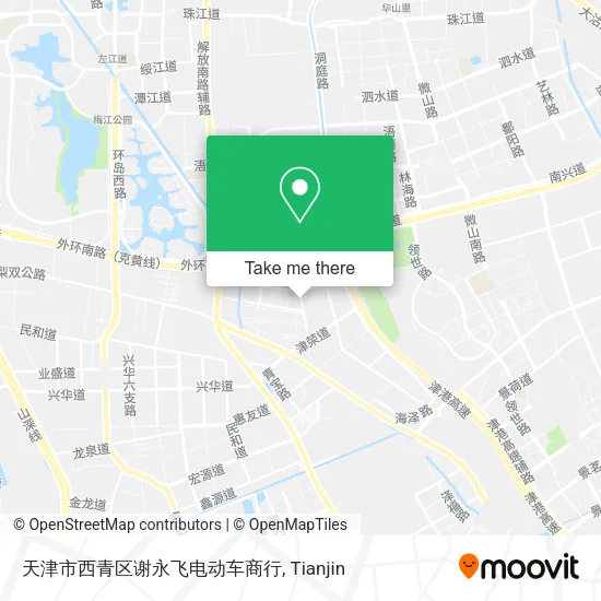 天津市西青区谢永飞电动车商行 map