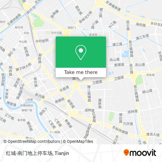 红城-南门地上停车场 map