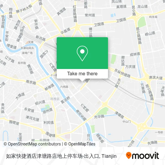 如家快捷酒店津塘路店地上停车场-出入口 map