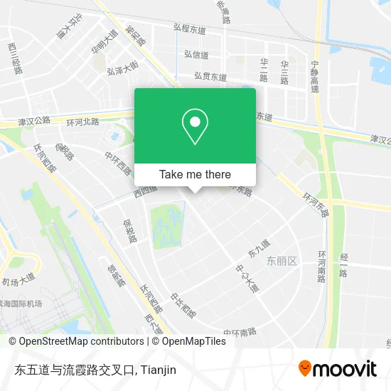 东五道与流霞路交叉口 map