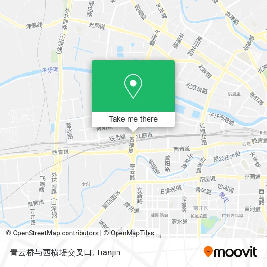 青云桥与西横堤交叉口 map