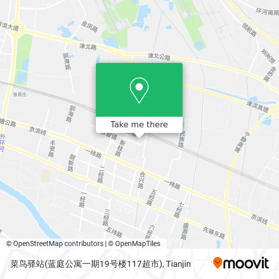 菜鸟驿站(蓝庭公寓一期19号楼117超市) map
