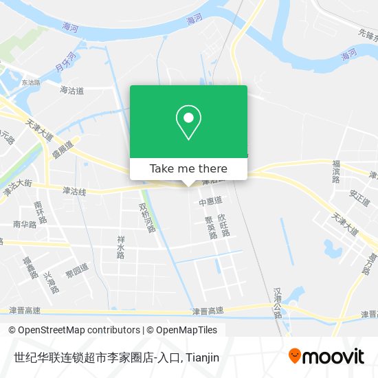 世纪华联连锁超市李家圈店-入口 map