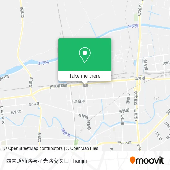 西青道辅路与星光路交叉口 map