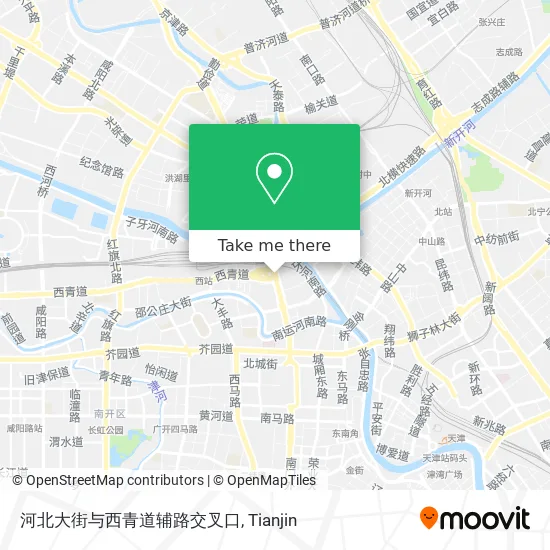 河北大街与西青道辅路交叉口 map