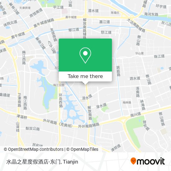 水晶之星度假酒店-东门 map