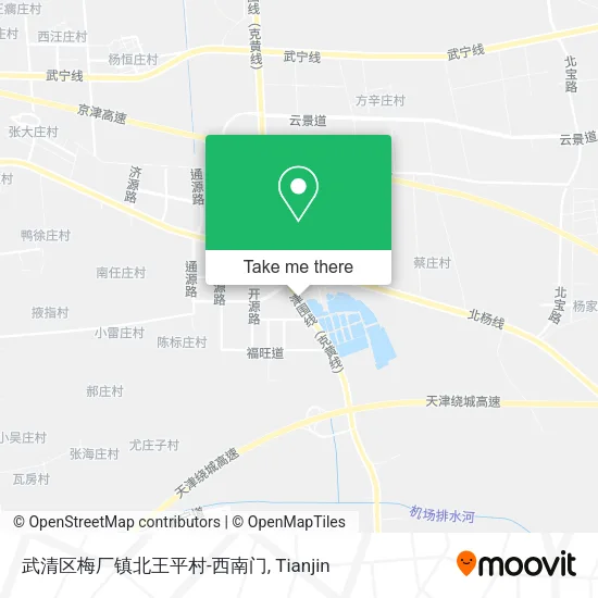 武清区梅厂镇北王平村-西南门 map