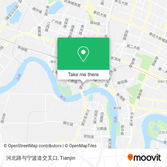 河北路与宁波道交叉口 map