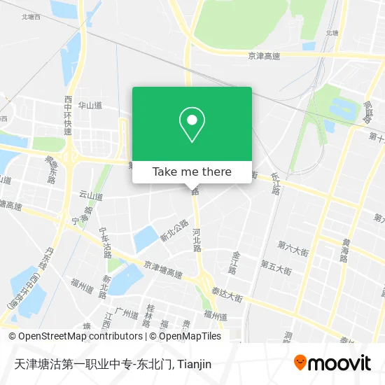 天津塘沽第一职业中专-东北门 map