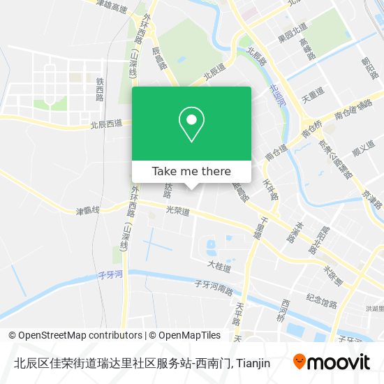 北辰区佳荣街道瑞达里社区服务站-西南门 map