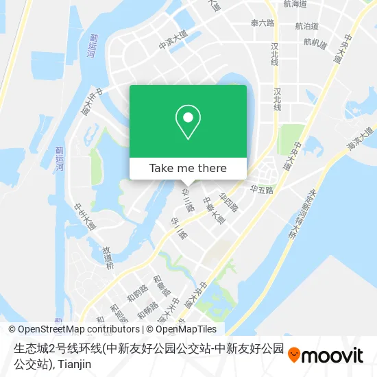 生态城2号线环线(中新友好公园公交站-中新友好公园公交站) map