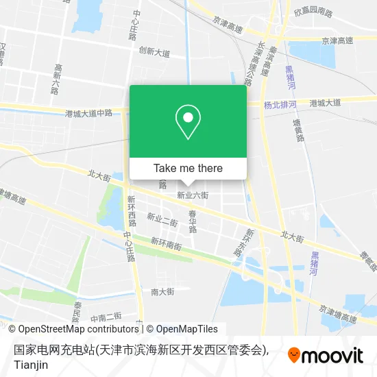 国家电网充电站(天津市滨海新区开发西区管委会) map